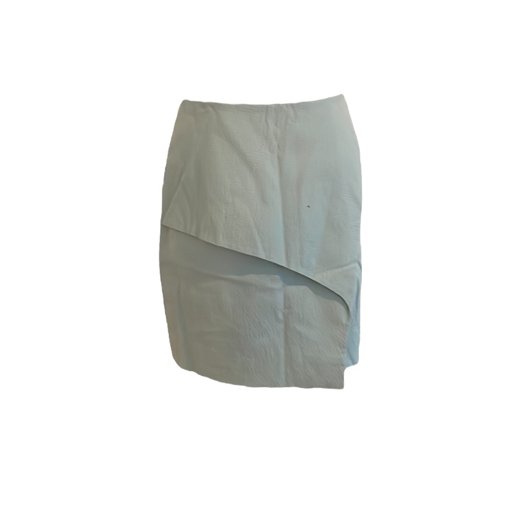 Lela Rose cotton seersucker mini skirt
